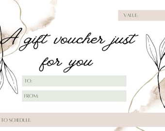beautiful gift certificate printable digital download gift card template