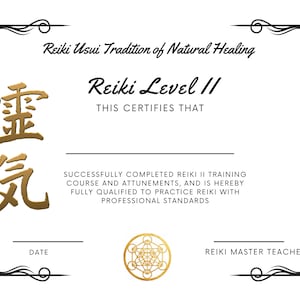 Reiki 2 Zertifikat