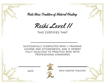 Reiki Level 2 Gold