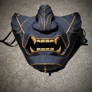 Ghost of Tsushima Ghost Mask Replica ( Gold or Silver ) , Jin Sakai, Samurai Mask/ 3D Printed