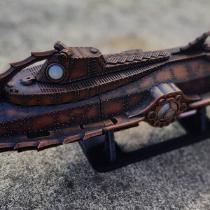 Nautilus Lights &#39;Off&#39; ( up to 3 feet long!) , 20,000 Leagues Under The Sea Resin Printed Replica