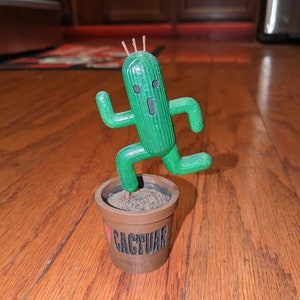 Potted Cactuar ; From Final Fantasy : 3D Printed Replica , DIY Availble