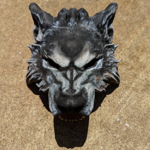 Schwarzer Wolf Maske: 3D Gedruckte Replik