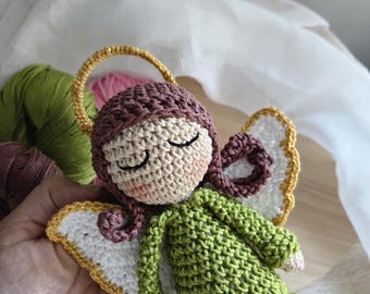 Crochet Amigurumi Angel Doll: Baptism Gift, Home Decor