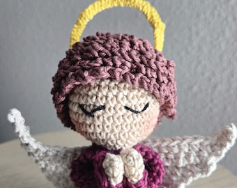Crochet Guardian Angel Amigurumi Doll: Baptism Gift, Home Decor