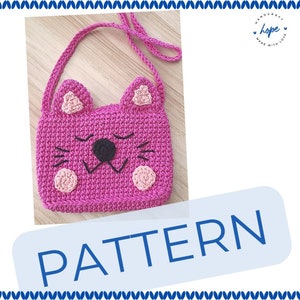 PATTERN Crochet cat phone pouch / purse / bag