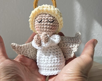 Crochet Angel Doll, Handmade Religious Gift, Home Decor