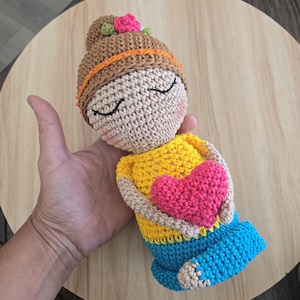 Crochet Doll Meditation Girl, Yoga Crochet figurine, Yoga Teacher Gift, Amigurumi gift, Yoga Pose Statue Home Decor, Zen Yoga Figure,