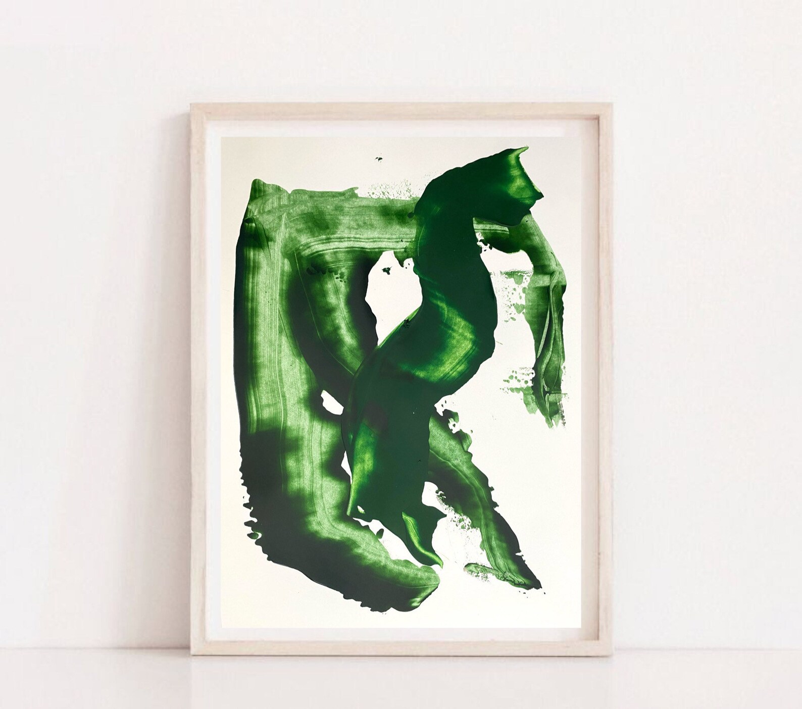 51 Contemporary art print poster green painting simple Etsy