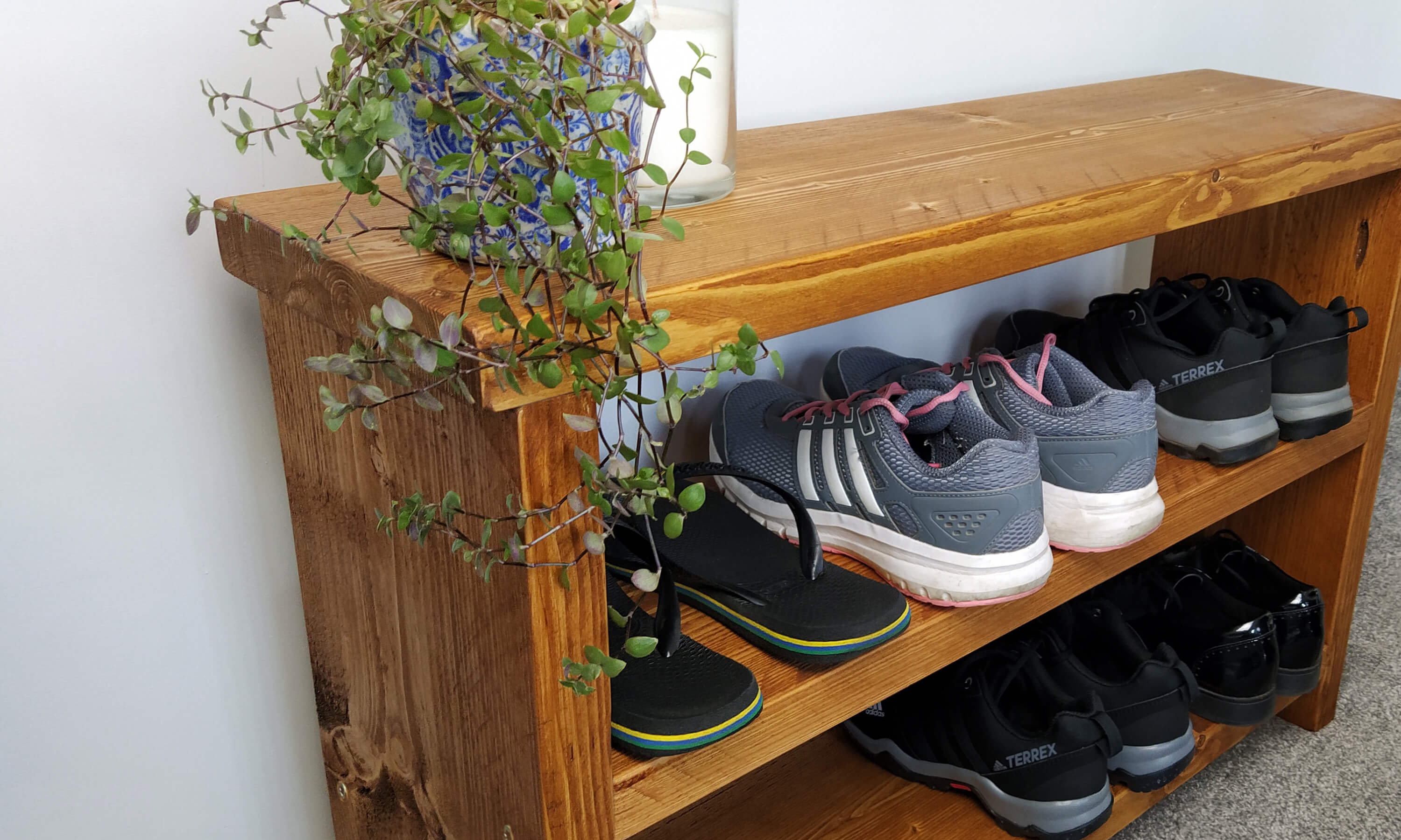 Chunky Scaffold Board Shoe Storage Bench Shoe Rack Etsy