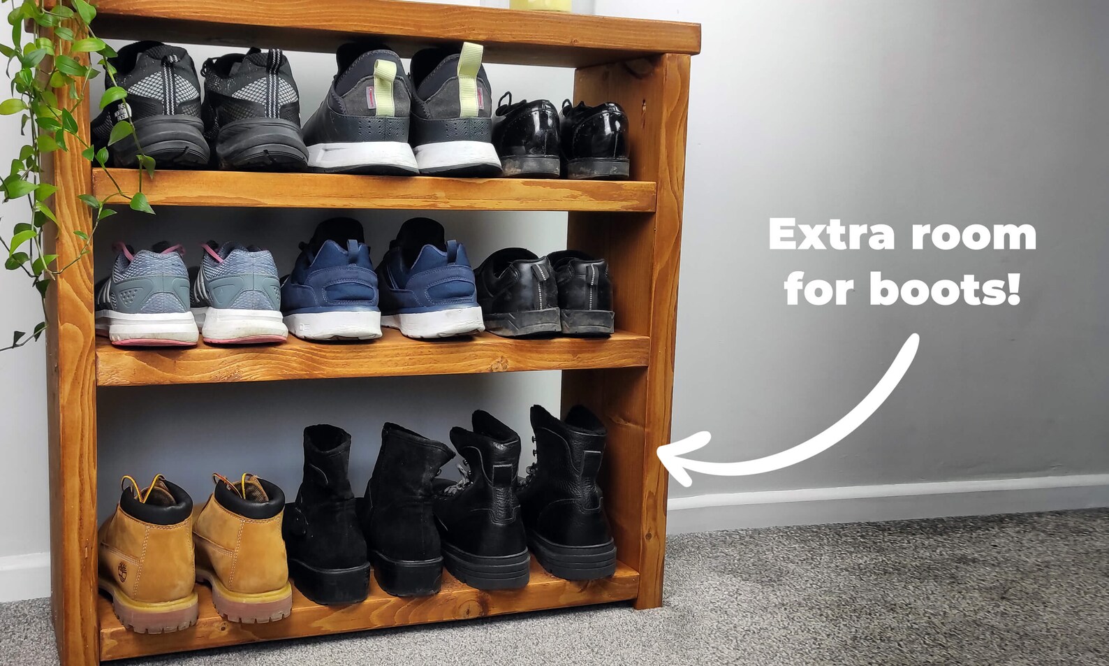 Chunky Scaffold Board Shoe and Boot Storage Shelves Plant a Etsy