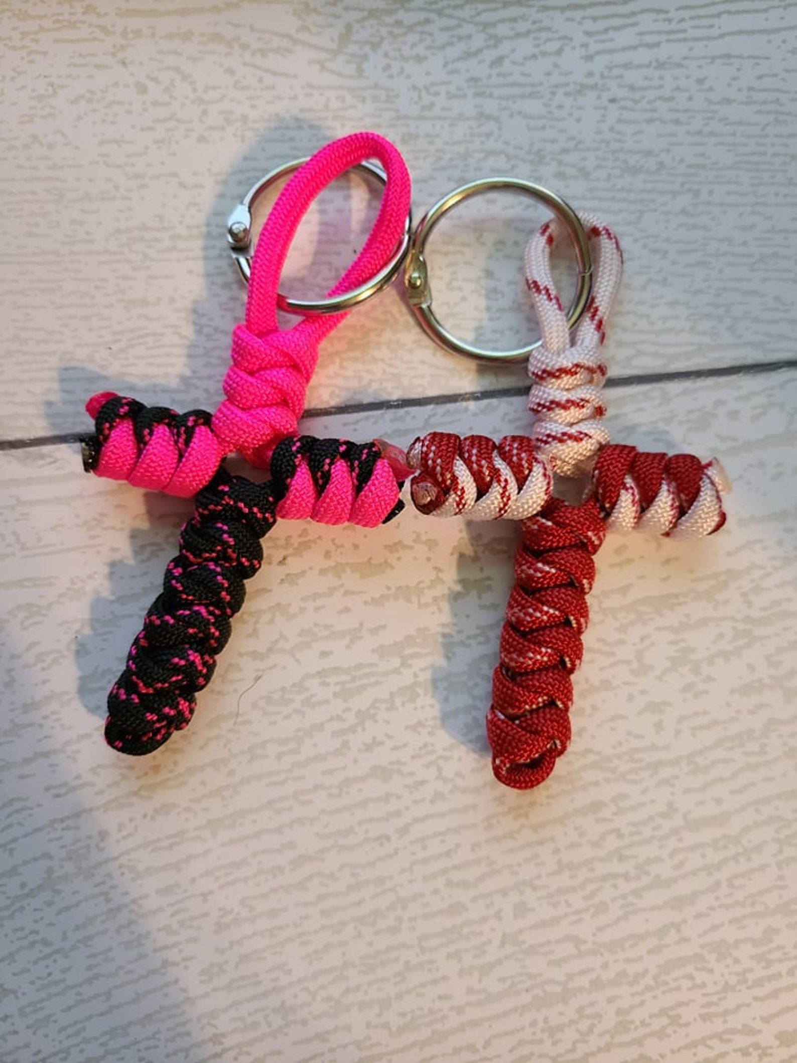 Paracord Cross Keychain Etsy