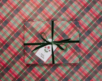 Painted Plaid Wrapping Paper Sheets