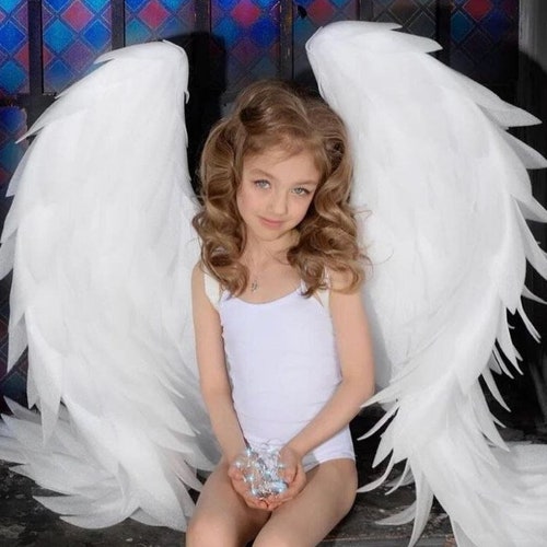 Angel White Cupid Wings Costume Cosplay Wedding Photo Props Etsy