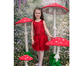 Large Toadstool Mushroom Decor, Handmade Forest & Woodland Decor, Fairy Garden Statement Decoration