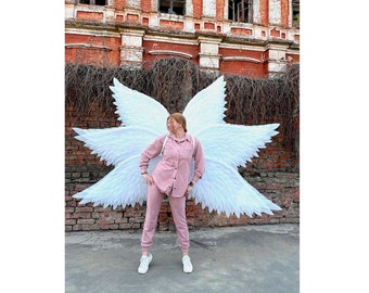 White angel wings costume with 6 wings, cosplay costume, photo shoot props Halloween