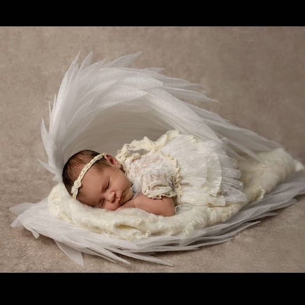 newborn angel wings props, newborn photo props baby white wings