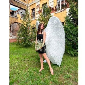 Angel wings costume, sexy cosplay, white angel, bird wings, wings, angel costume, angel costume, angel costume, photo shoot props