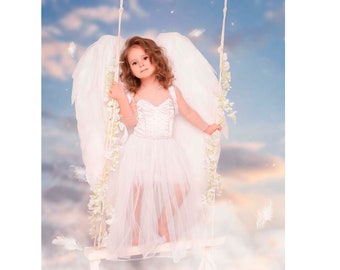 Angel wings costume cosplay white angel bird wings wings cosplay photo props birthday outfit girl