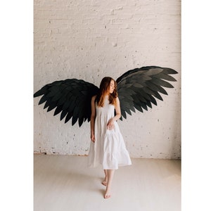 Black wings  cosplay  demon  devil  angel wings halloween adult costume  sexy  womens