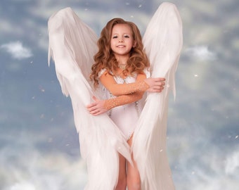 Angel wings costume cosplay white angel bird wings wings cosplay photo props birthday outfit girl