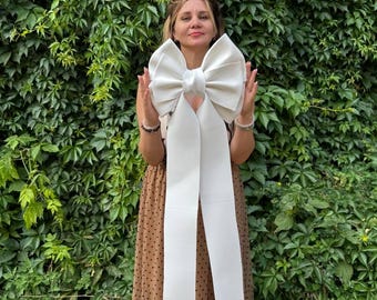Large Bow for Decoration, Party Decor Bow, Gift Wrap Bow, Wreath Bow, Door Hanger Bow, Wedding Decor, Ribbon Bow, Store Display Decor