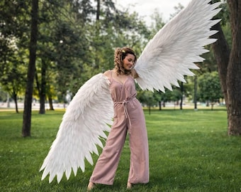 Bird Wings Adult Costume, Arm Wings for Cosplay, White Eagle Fantasy Wings, Stage Bird Costume