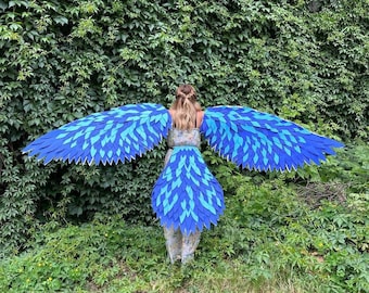 Wings and tail brown bird costume cosplay costume for adults, halloween costume props fursuit accessories anime realistic carnival costume