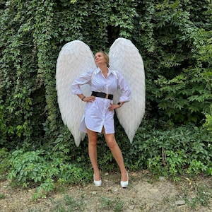 White adult angel wings  large angel wings costume wings cosplay for photoshoot angel wing costume cosplay charm  woman