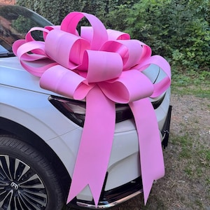 Large Gift Bow for Car – Giant Decorative Bow for Wedding, Birthday, Storefront or Any Occasion – Choose Your Color