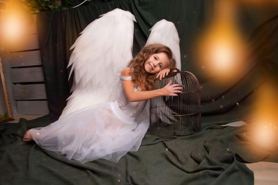 Buy White Kids Angel Wings, Kids Angel Wings, Wings Cosplay, Christmas Wings,  Kids Wings Little Angel Wings Costume for Baby White Angel Girl. Online in  India 