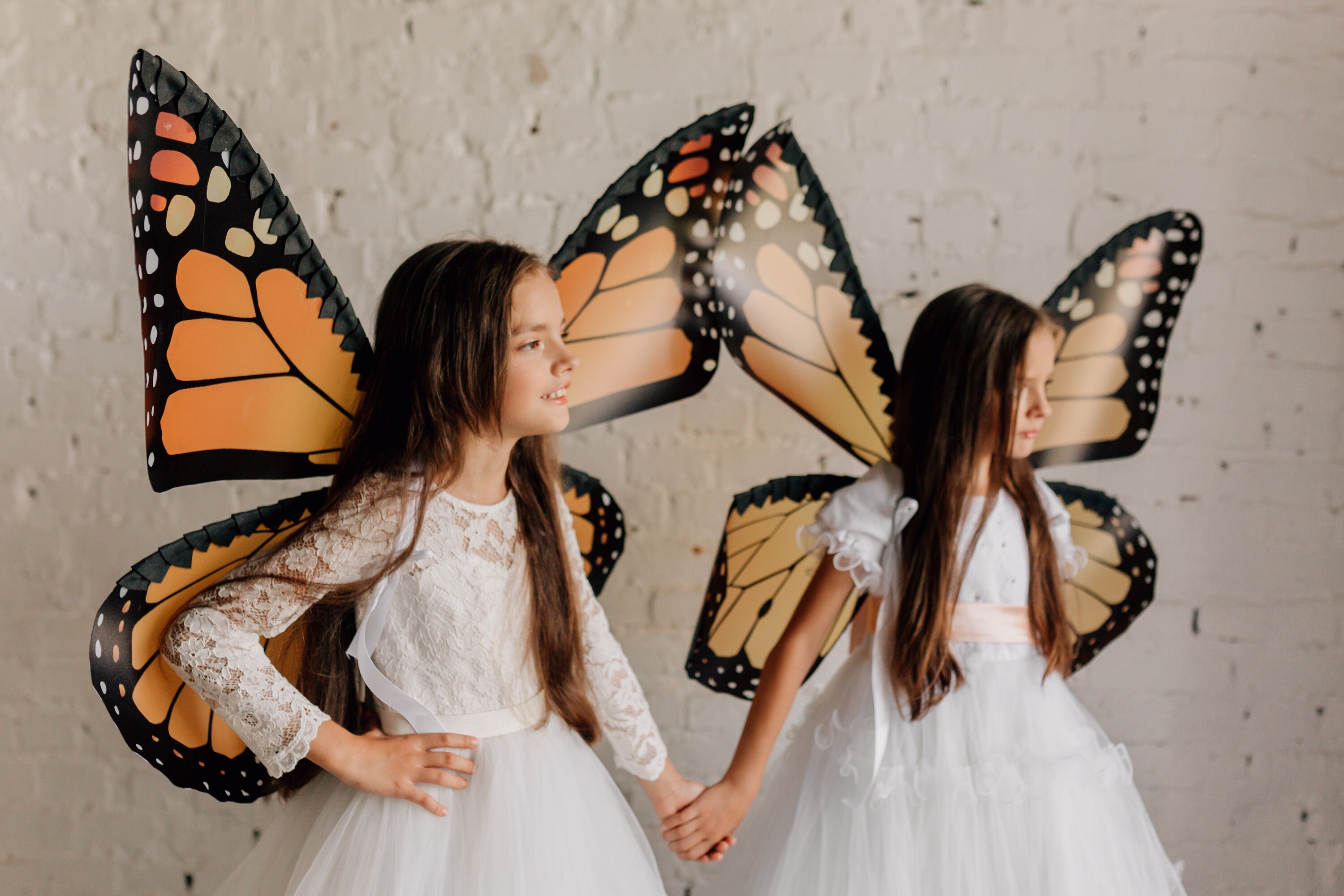 Nuove ali di fata per adulti vestire scintillanti ali trasparenti farfalla  Halloween costume da fata ali d'angelo per ragazze - Snngv