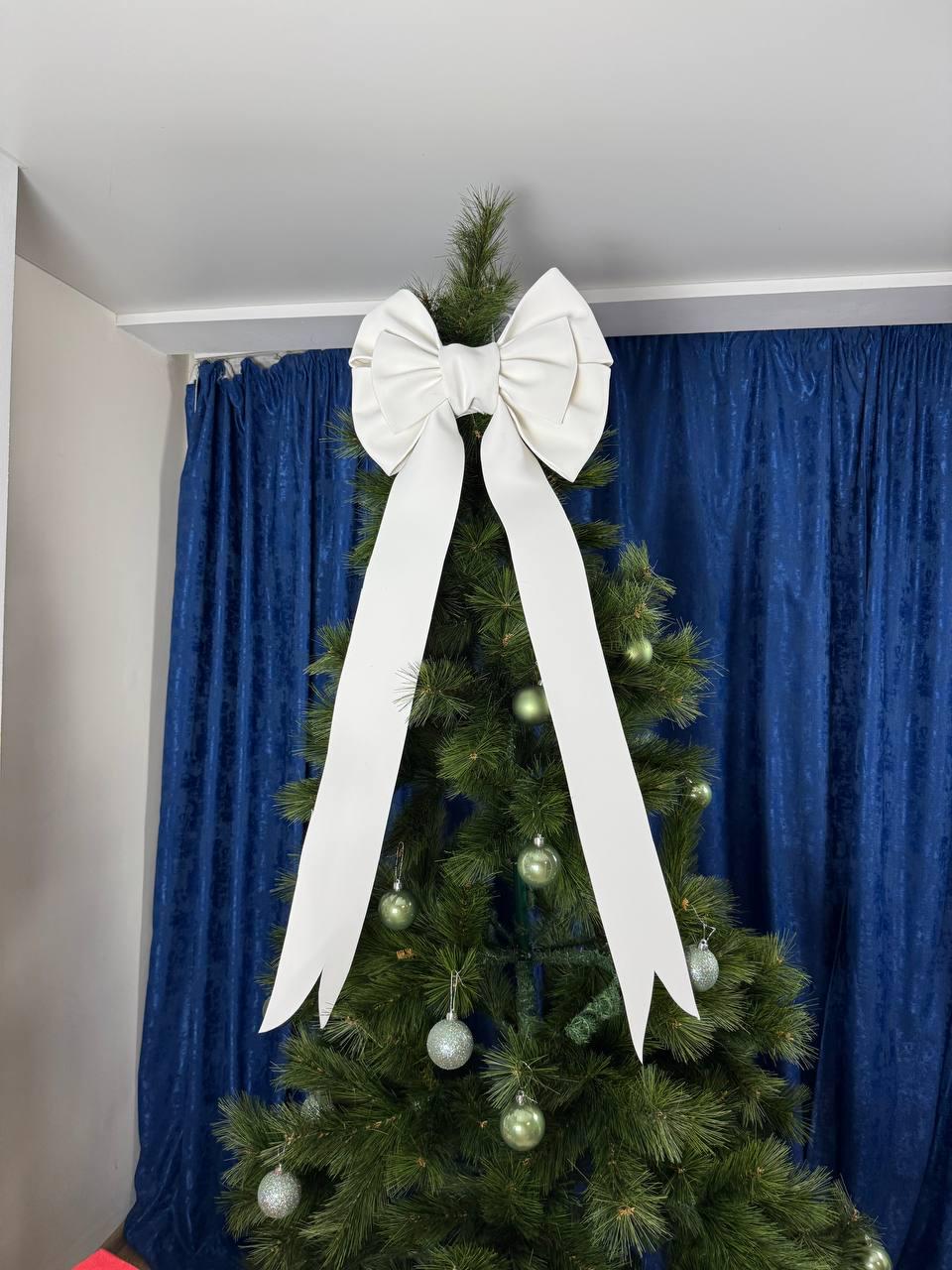 Fiocco Per Albero Di Natale JOIEDOMI 114 Cm - Blu E Argento Con Fiocchi Di Neve E Glitter - Decorazione Per Albero, Finestre, Regali