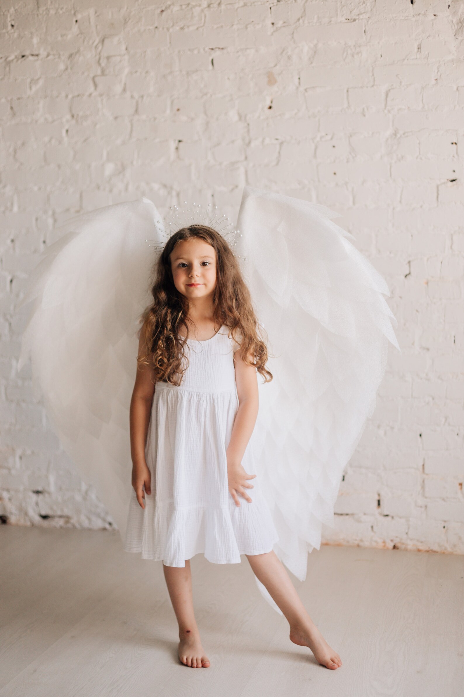 Angel Wings Kids Costume Cosplay White Angel Bird Wings Etsy