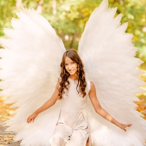 Angel wings сostume with white angel wings, extra large size for adults and adults