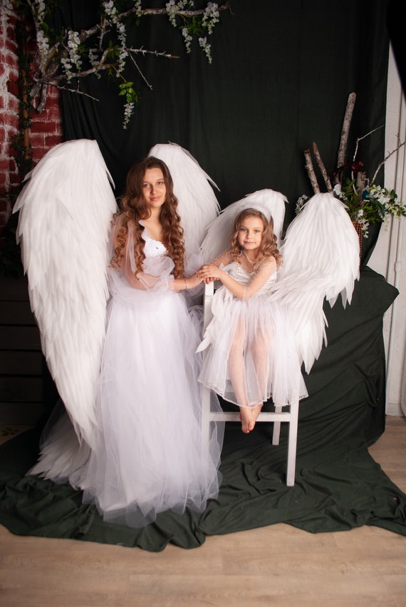 Witte engel vleugels volwassen kostuum cosplay sexy halloween kostuum vrouw arge vogel gigantische vleugels kind Kerstmis halloween festival accessoire Etsy Nederland