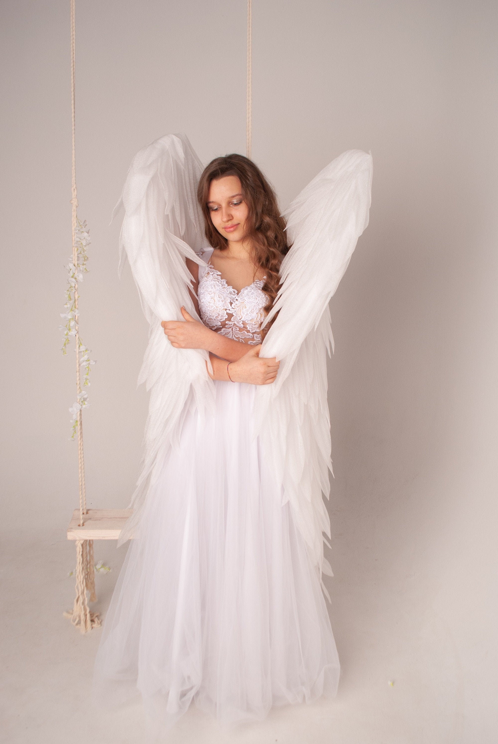 Disfraz alas Cupido disfraz de halloween bebé adolescente niños alas de  ángel blanco disfraz hada niñas festival fiesta Navidad -  España