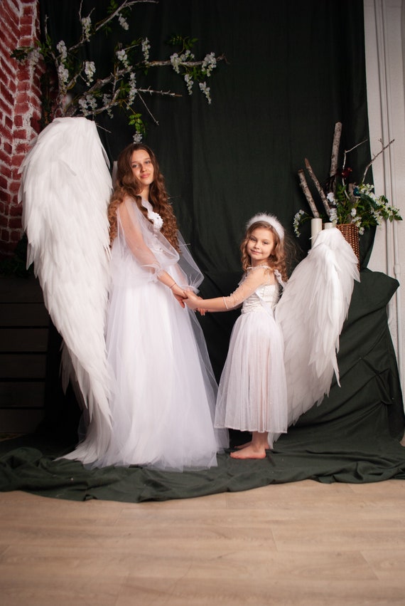 Аngel Wings Costume Set, Big Long Angels Goddess Costume - Etsy
