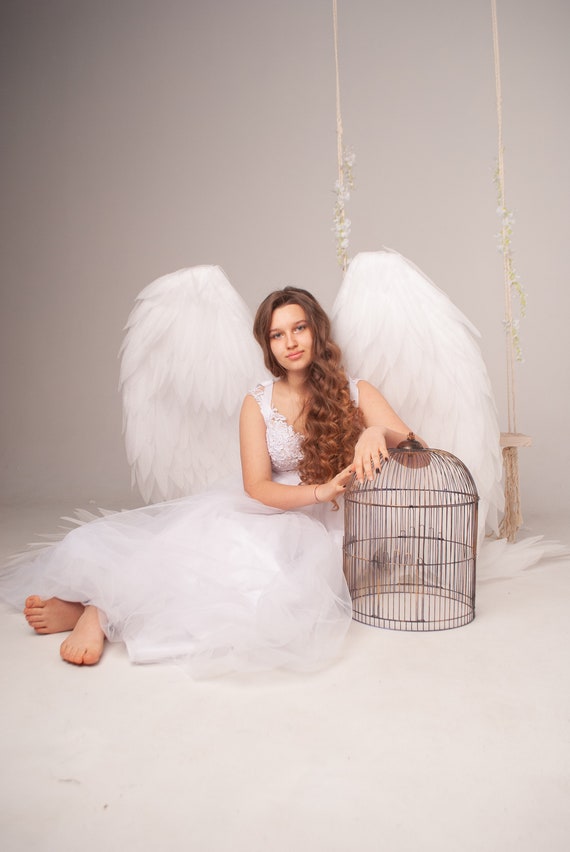 estación de televisión dormitar Pautas Alas de ángel blanco disfraz adulto cosplay sexy disfraz de - Etsy México