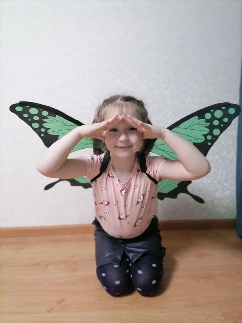 Butterfly wings costume girls fairy wings imagem 4