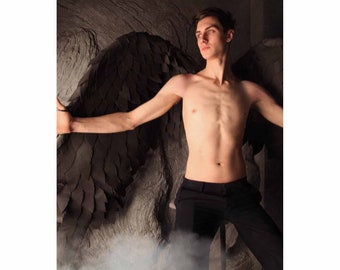 Black angel wings costume cosplay props devil large  big angel wings  halloween party festival