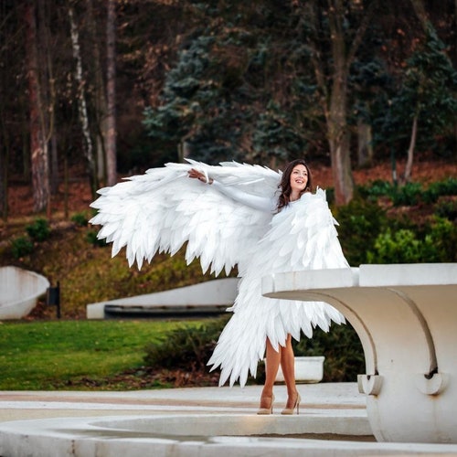 Angel wings costume cosplay white angel bird wings cosplay photo props birthday butterfly wings