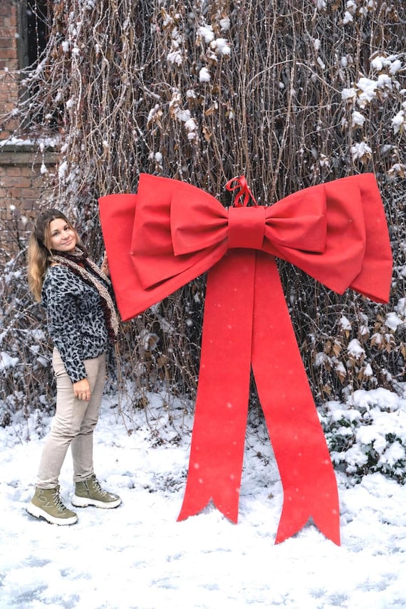 Grote rode strik | Gigantische decoratieve strik voor deur, muur of cadeau | Feestdecoratie kerstfeest | Grote rode lintdecoratie - België Grote rode strik | Gigantische decoratieve strik voor deur, muur of cadeau | Feestdecoratie kerstfeest | Grote rode lintdecoratie - België
