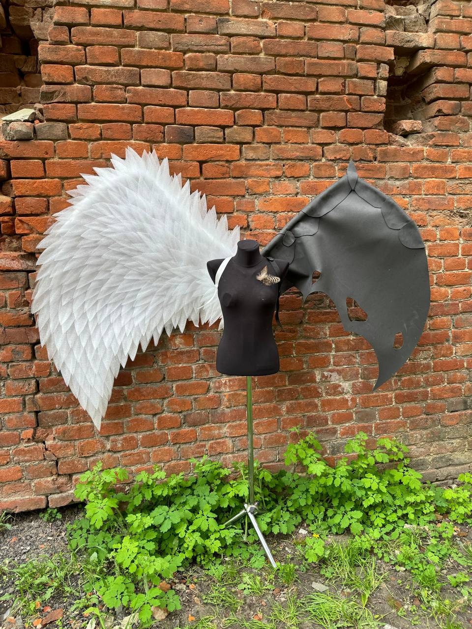 Black and White Angel Wings, Devil Wings, Lucifer White & Black