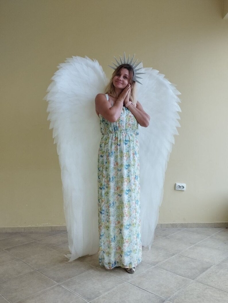 White Angel Wings Costume Wings Cupid Accessories Princess Etsy