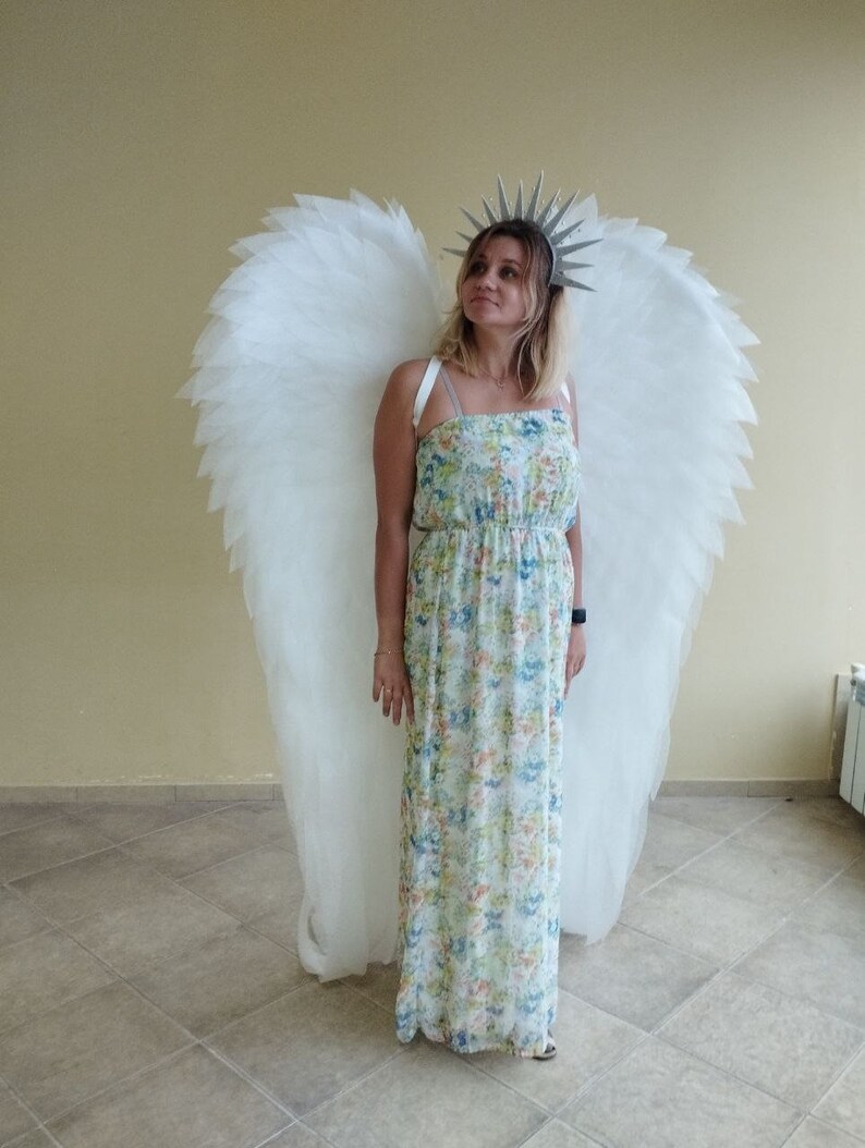 White Angel Wings Costume Wings Cupid Accessories Princess Etsy
