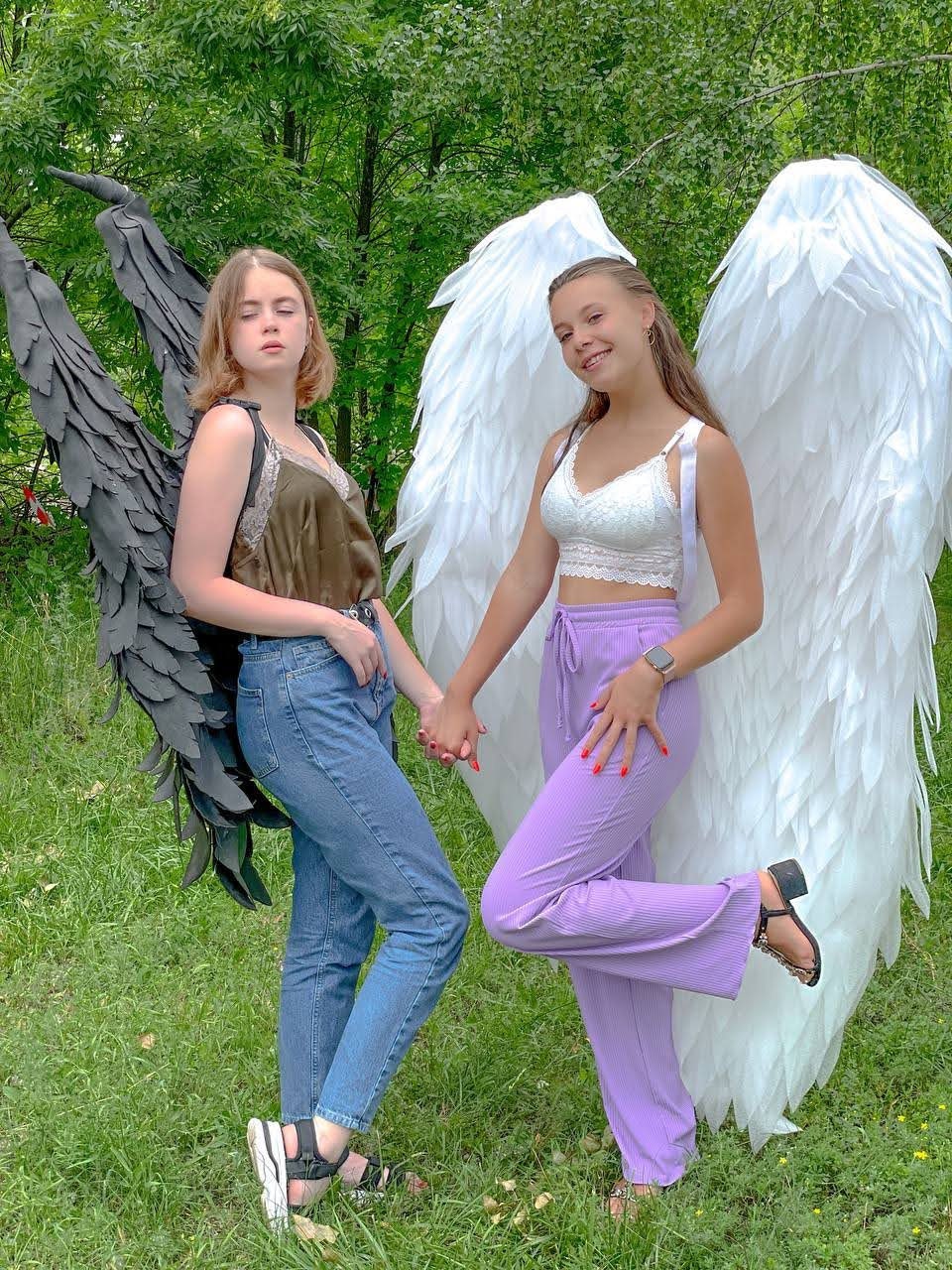JeVenis Alas de ángel y halo de plumas blancas alas de ángel para adultos,  disfraz de ángel para cosplay