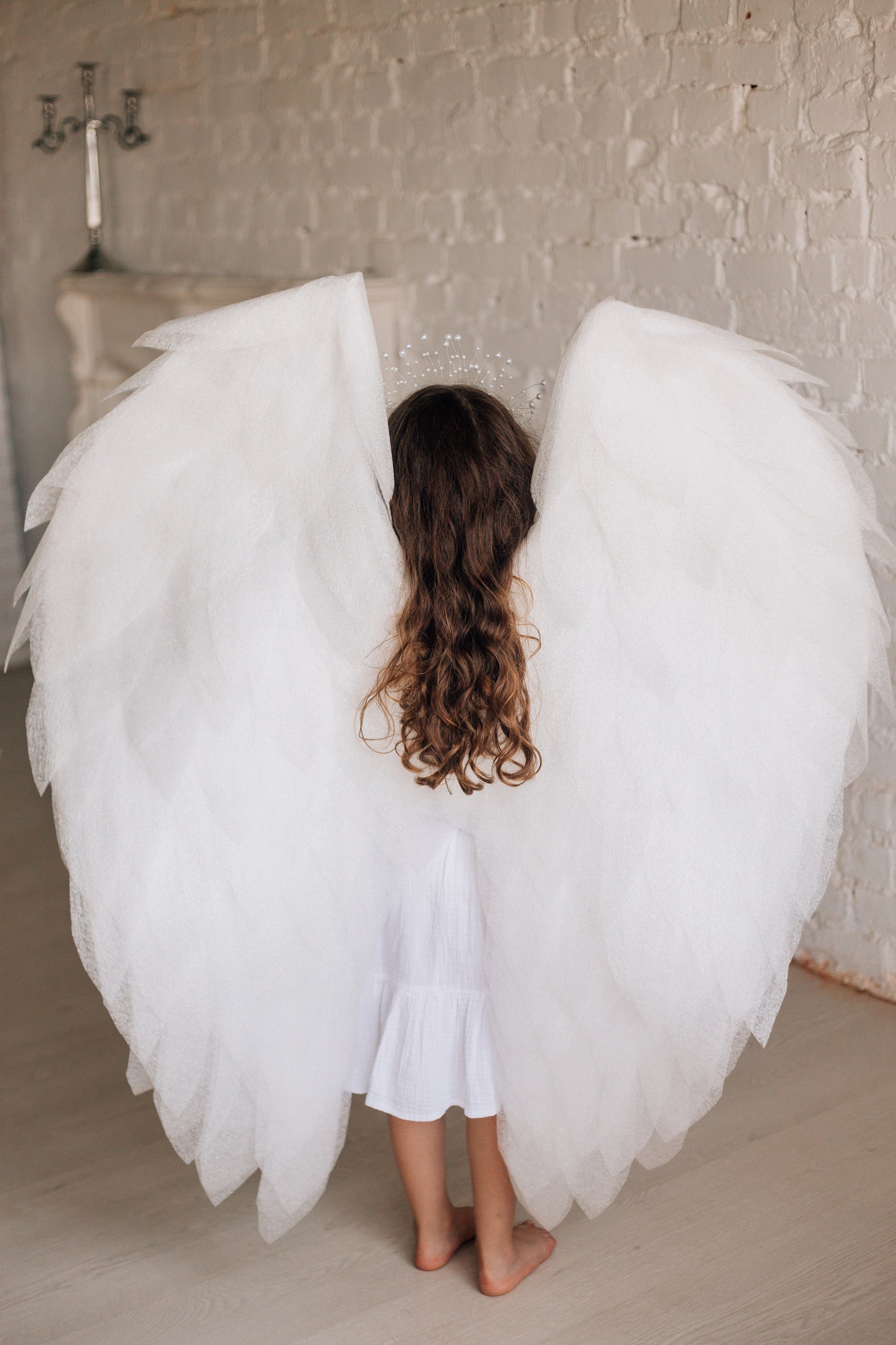 Angel Wings Kids Costume Cosplay White Angel Bird Wings Etsy