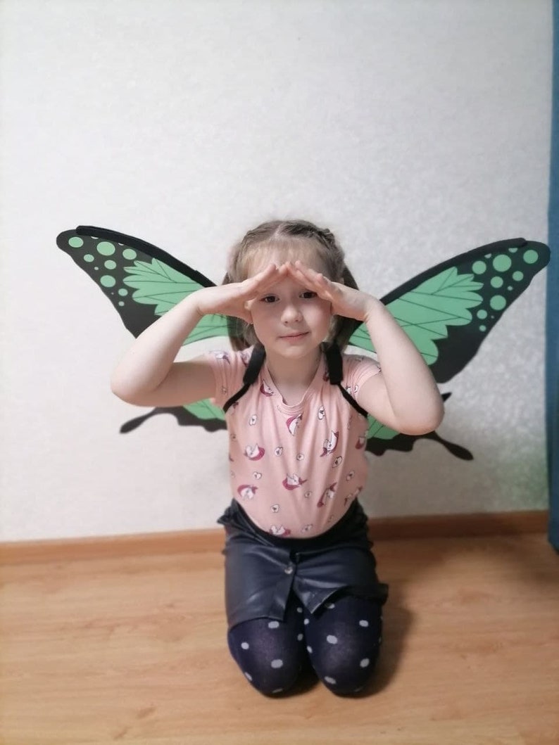 Butterfly wings costume girls fairy wings imagem 5
