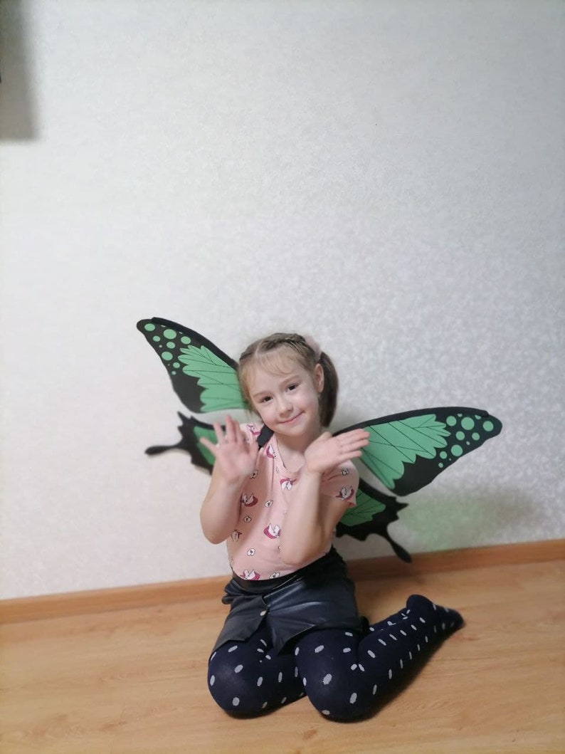 Butterfly wings costume girls fairy wings imagem 7